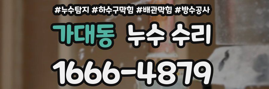 가대동 누수 수리