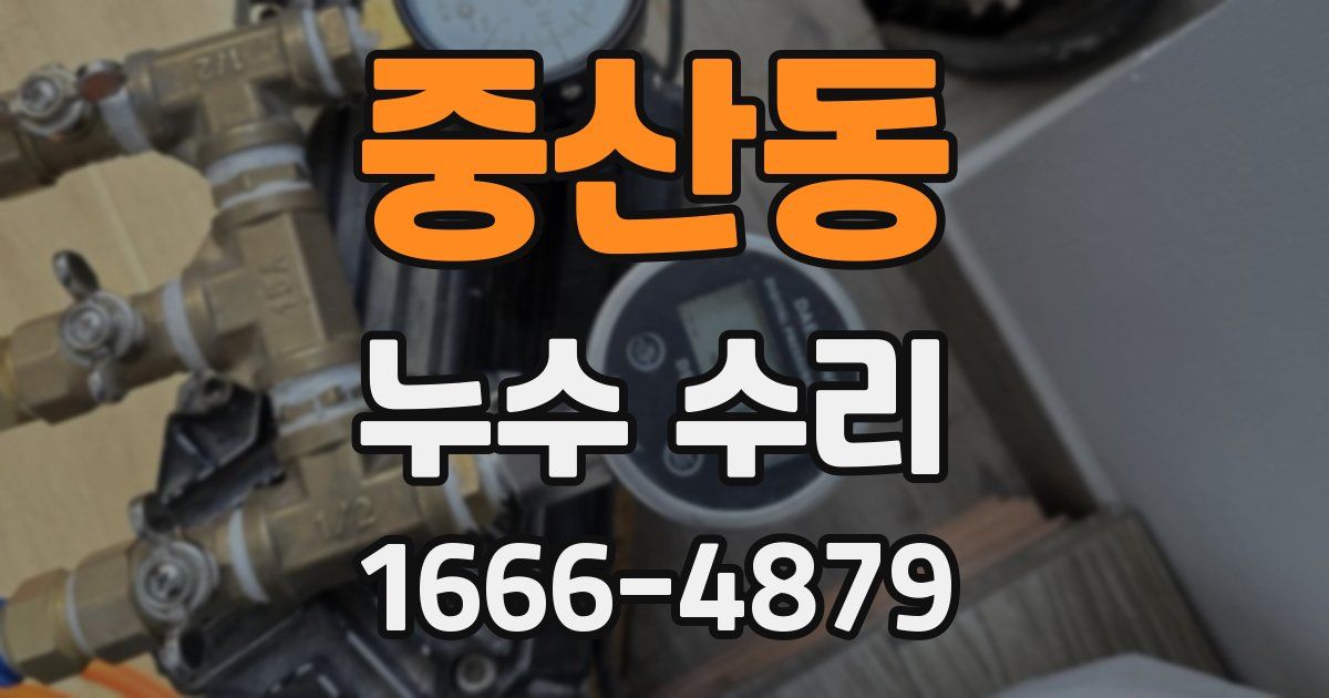 중산동 누수 수리