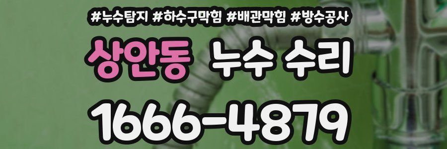 상안동 누수 수리