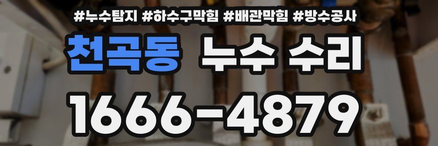 천곡동 누수 수리