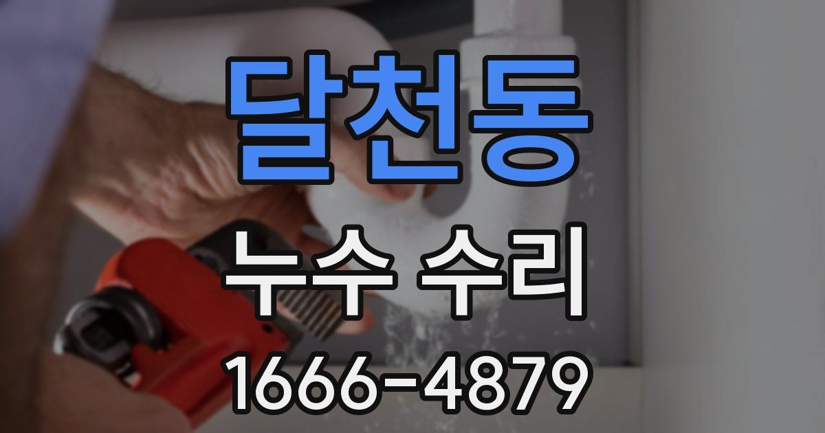 달천동 누수 수리