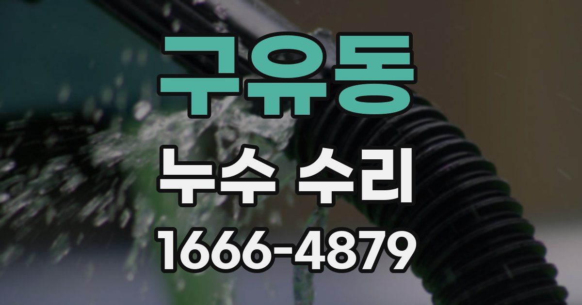 구유동 누수 수리