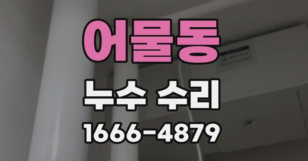어물동 누수 수리