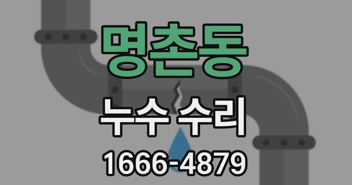 명촌동 누수 수리