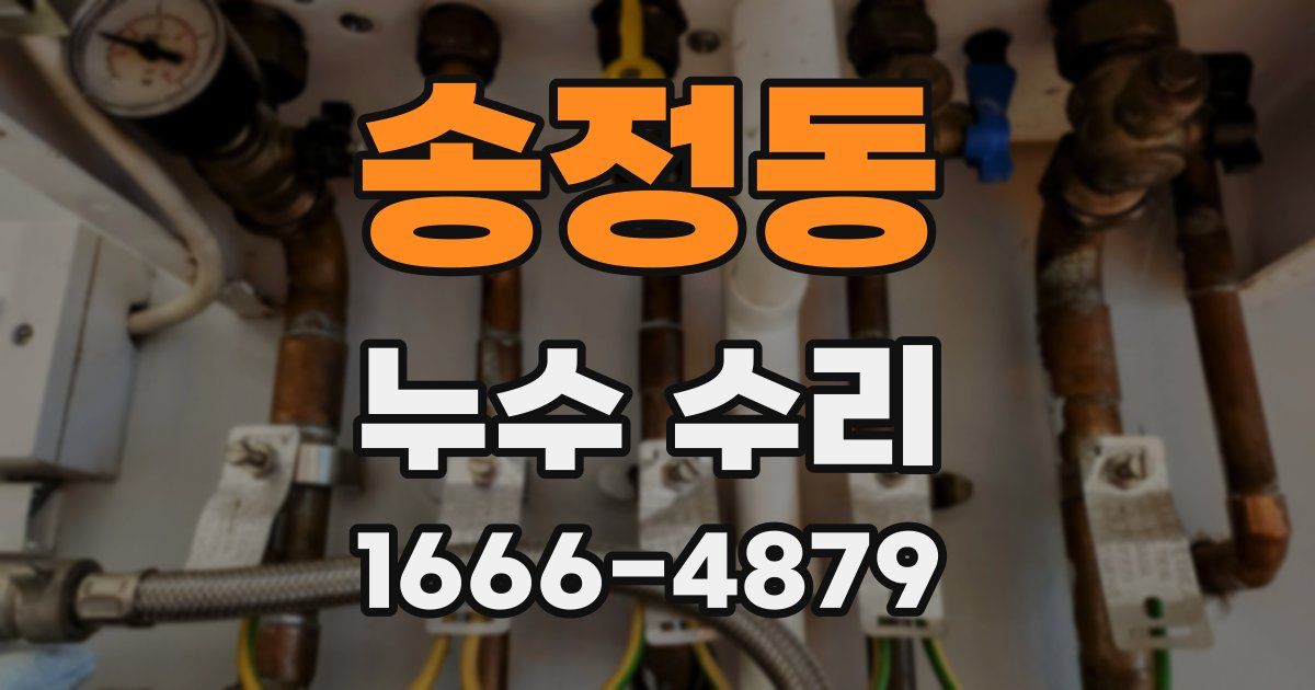 송정동 누수 수리