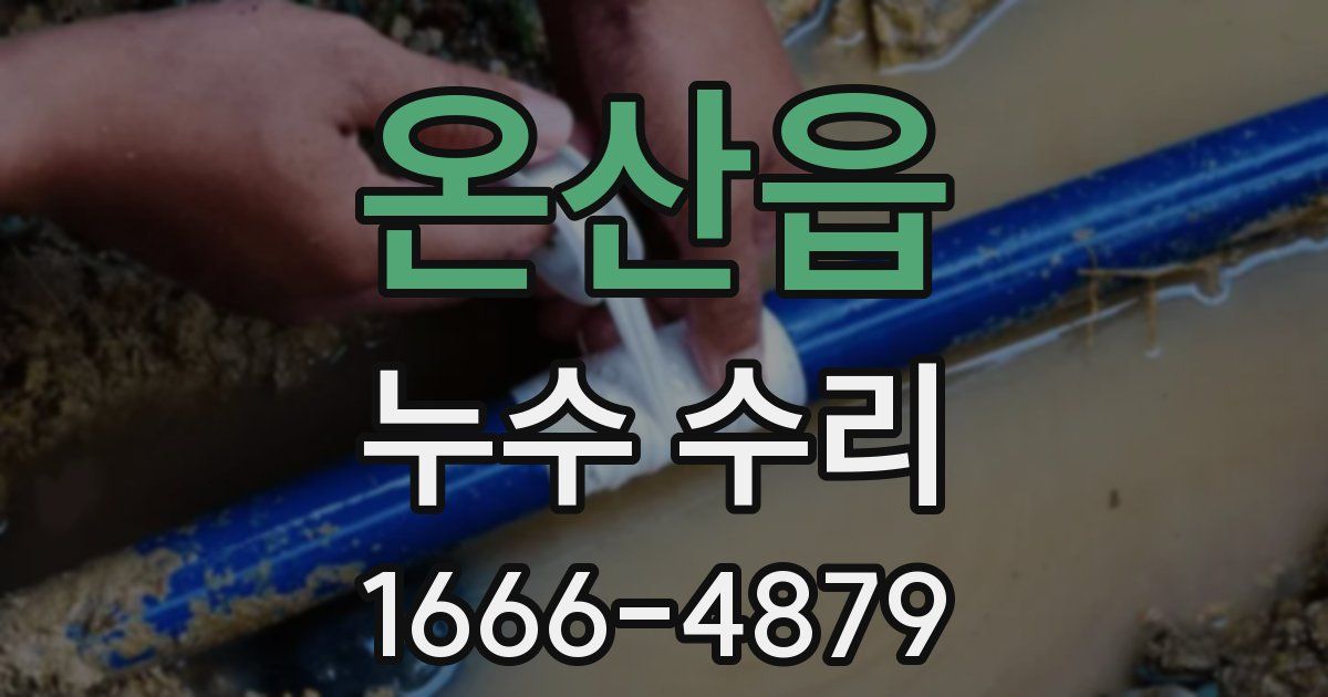 온산읍 누수 수리