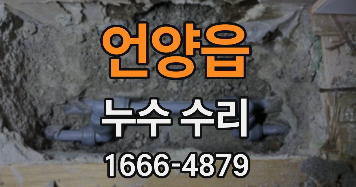 언양읍 누수 수리