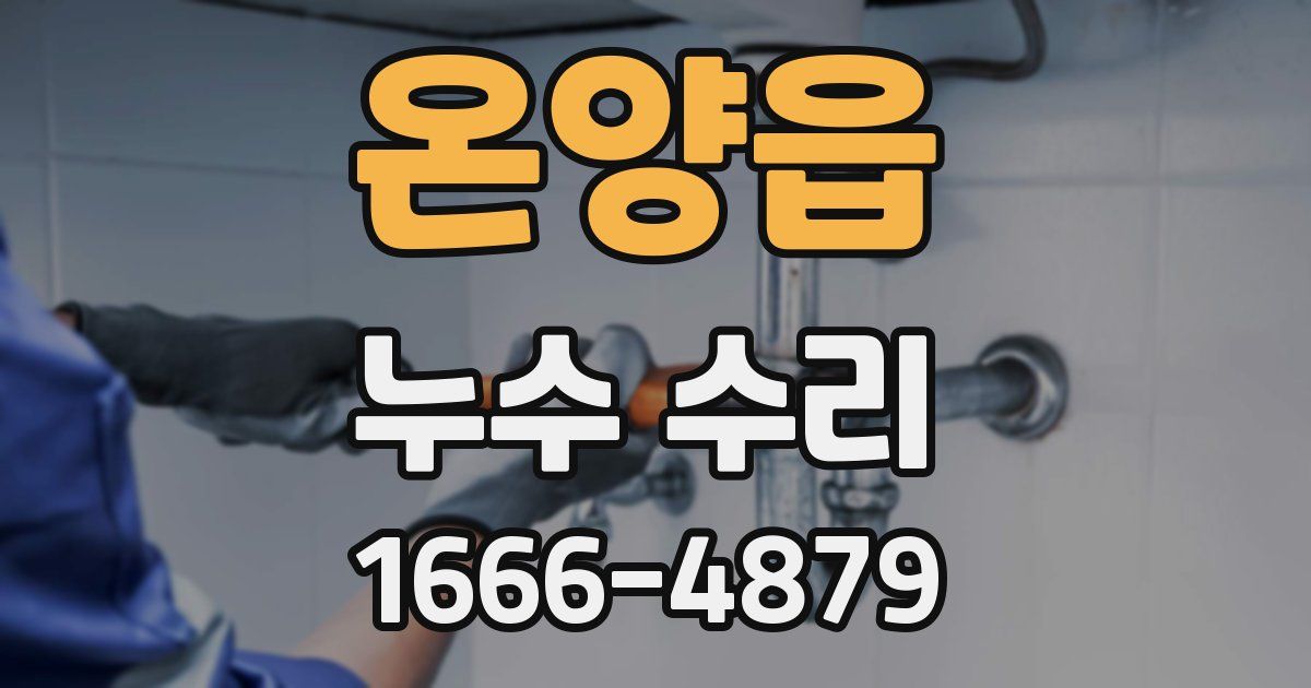 온양읍 누수 수리