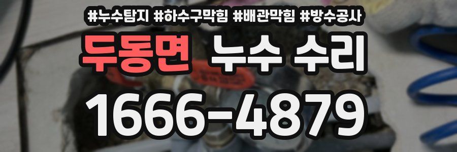 두동면 누수 수리