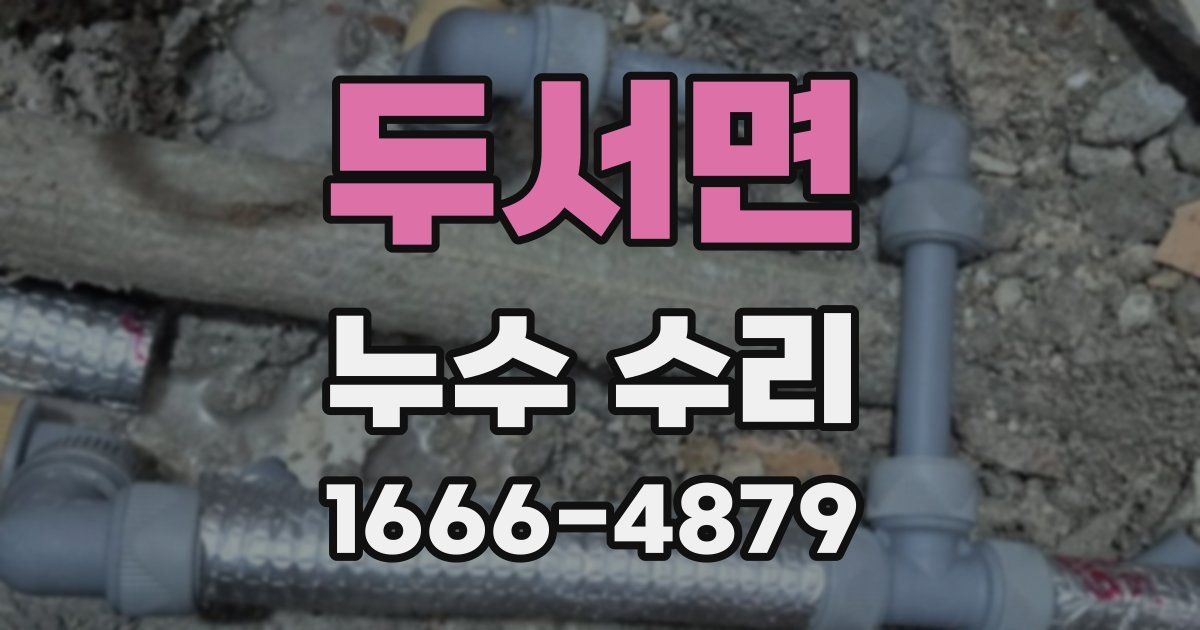 두서면 누수 수리