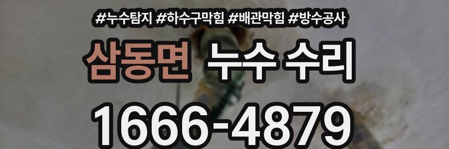 삼동면 누수 수리