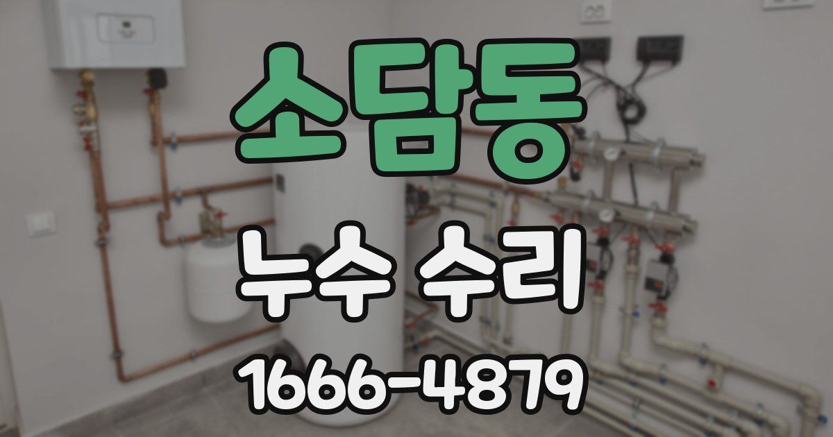 소담동 누수 수리
