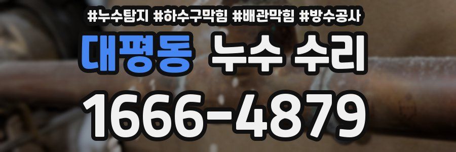 대평동 누수 수리