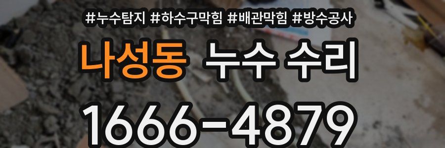 나성동 누수 수리