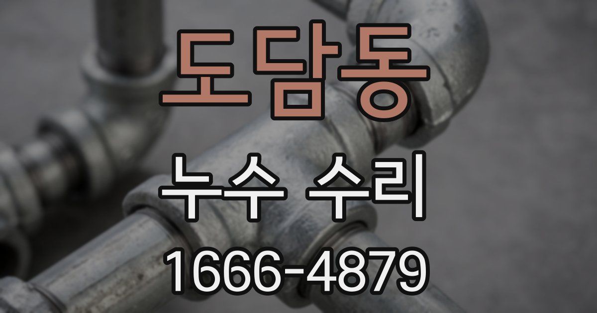 도담동 누수 수리