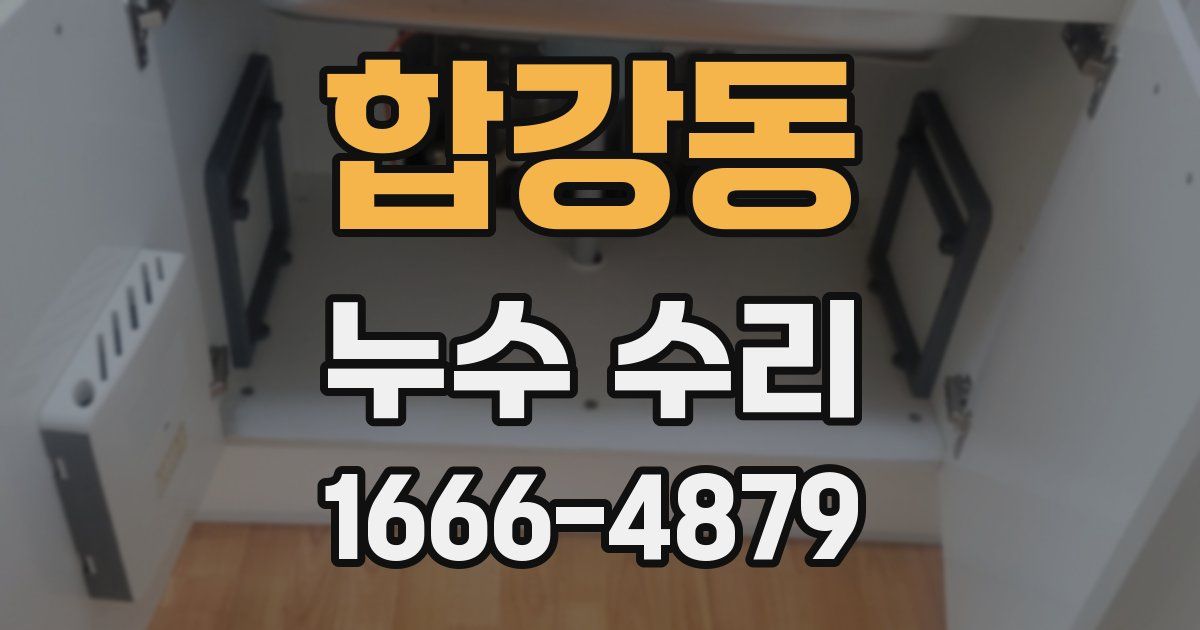 합강동 누수 수리