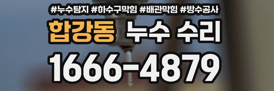 합강동 누수 수리