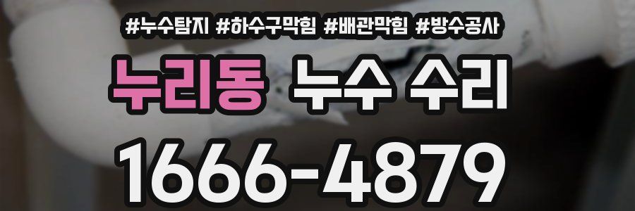누리동 누수 수리