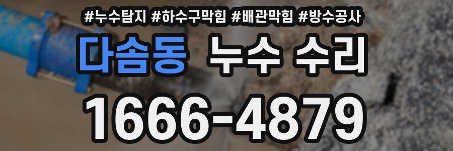 다솜동 누수 수리