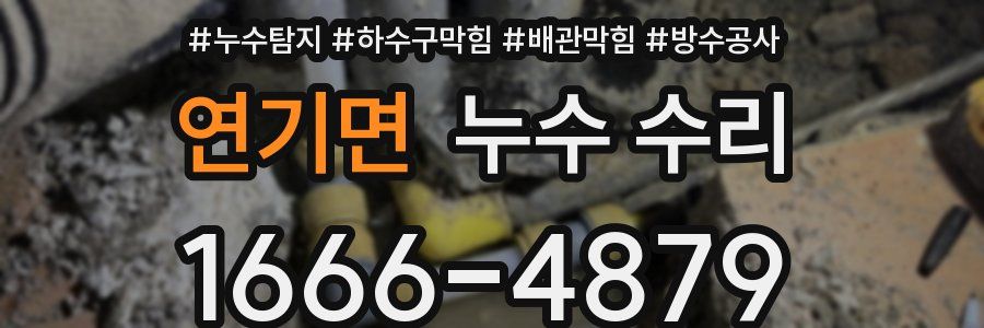 연기면 누수 수리