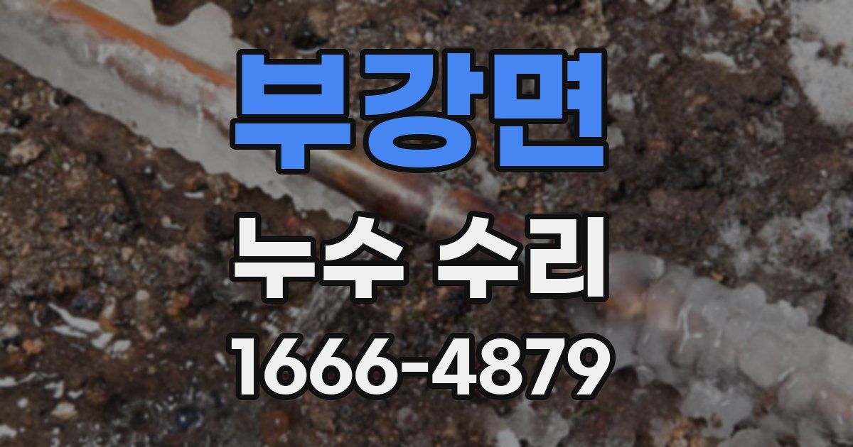 부강면 누수 수리