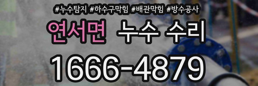 연서면 누수 수리