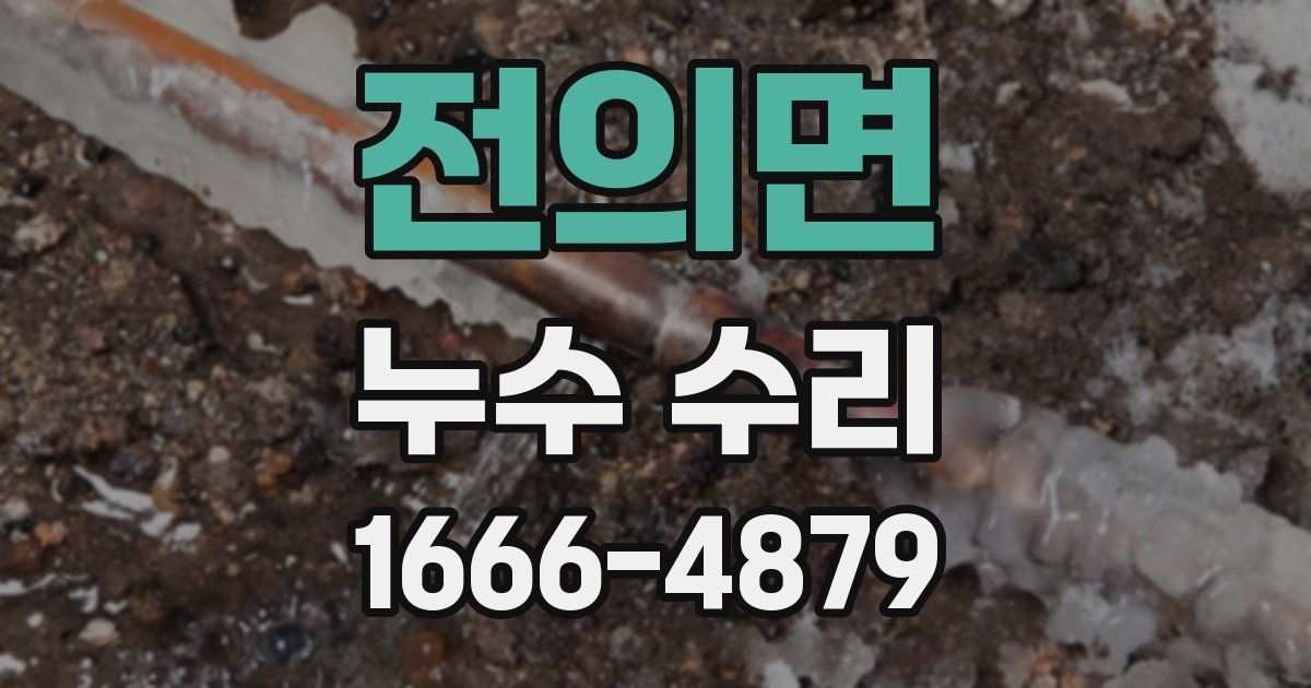 전의면 누수 수리