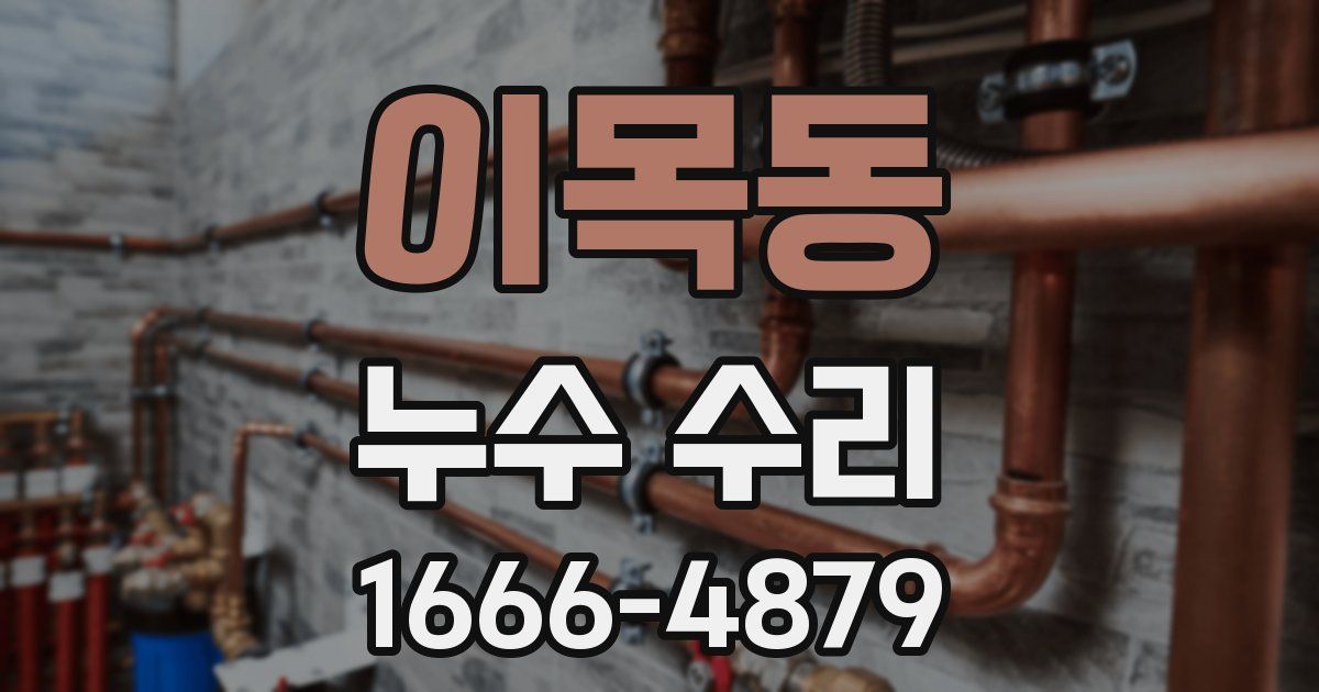 이목동 누수 수리