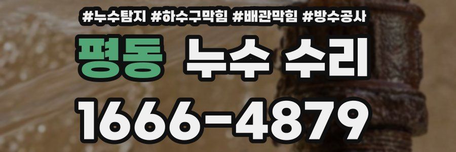 평동 누수 수리
