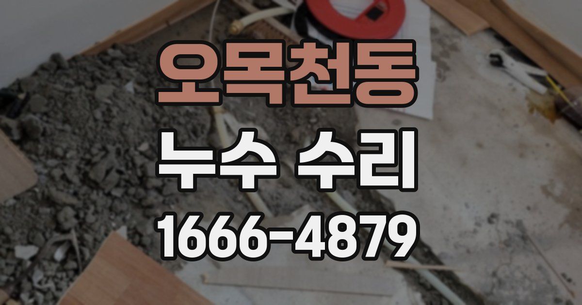 오목천동 누수 수리