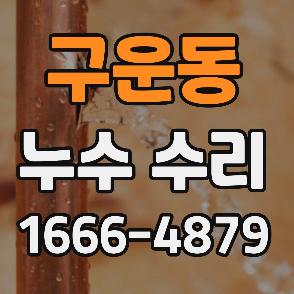구운동 누수 수리