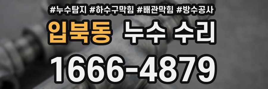 입북동 누수 수리