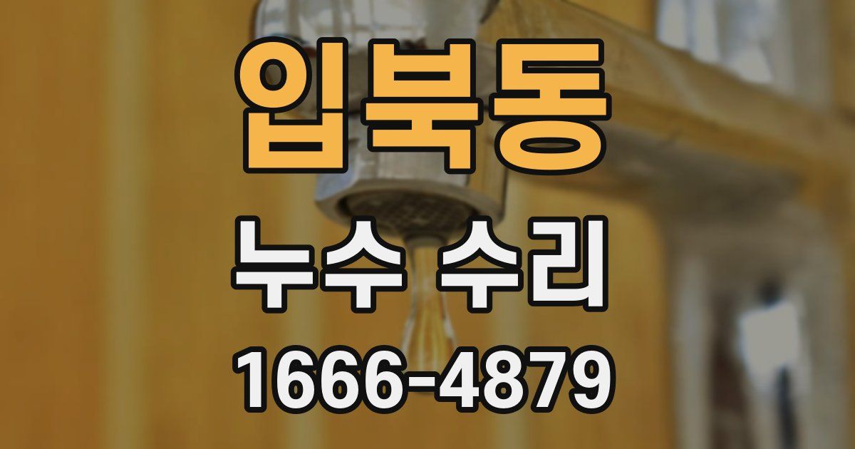 입북동 누수 수리