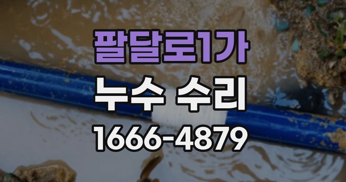 팔달로1가 누수 수리