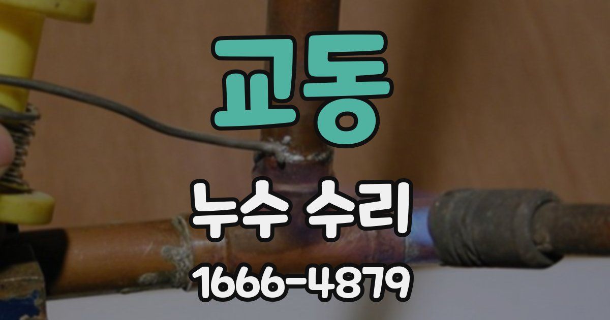 교동 누수 수리