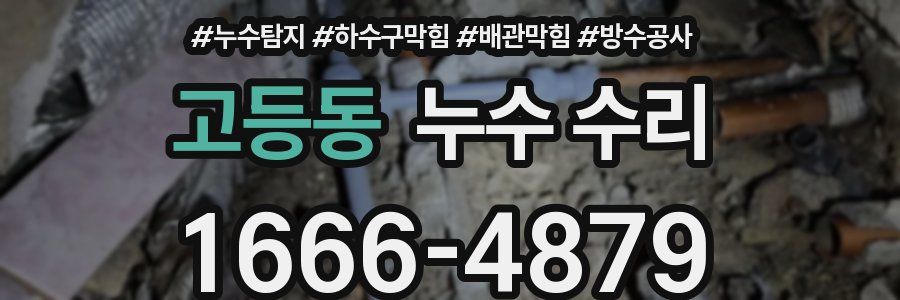 고등동 누수 수리