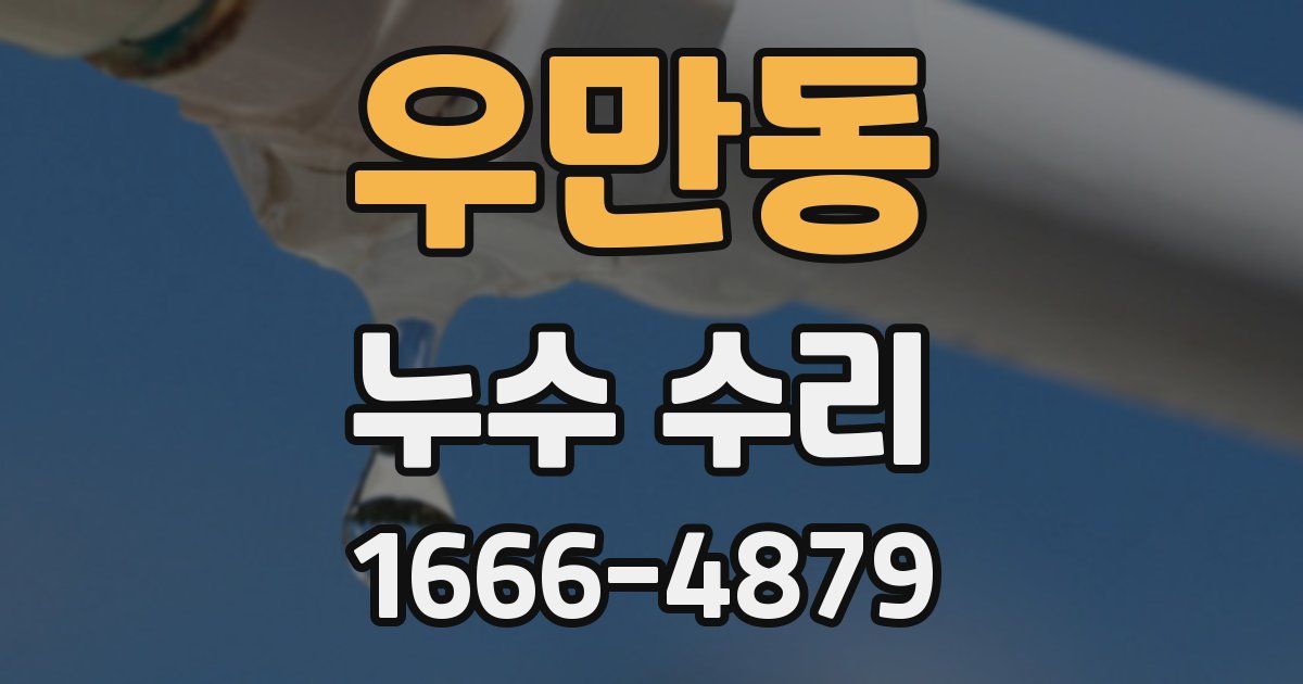 우만동 누수 수리