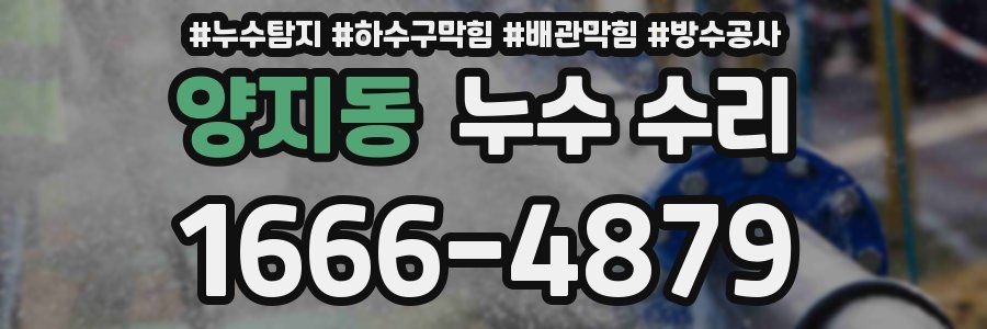 양지동 누수 수리