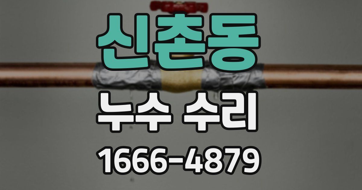 신촌동 누수 수리