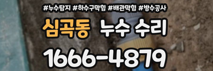 심곡동 누수 수리