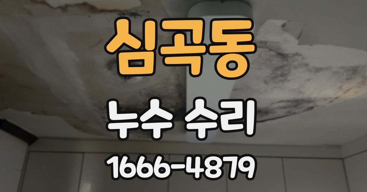 심곡동 누수 수리