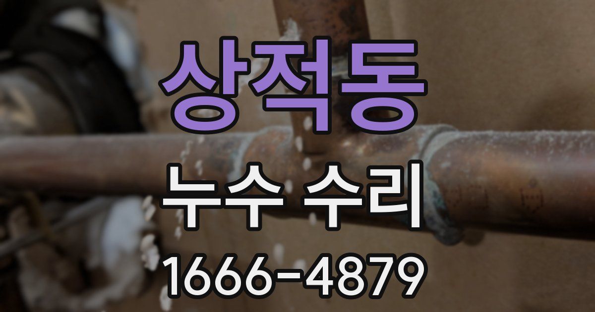 상적동 누수 수리