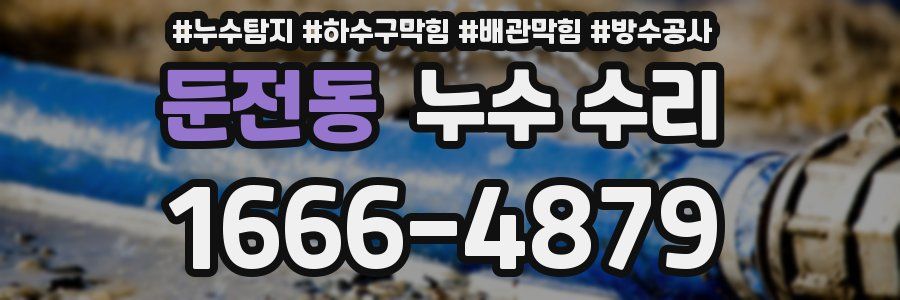 둔전동 누수 수리