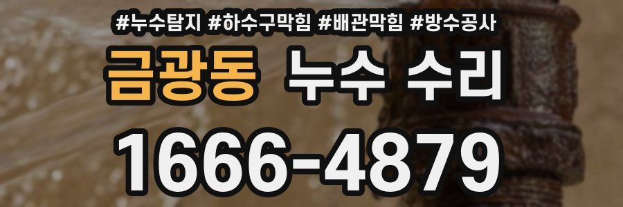 금광동 누수 수리