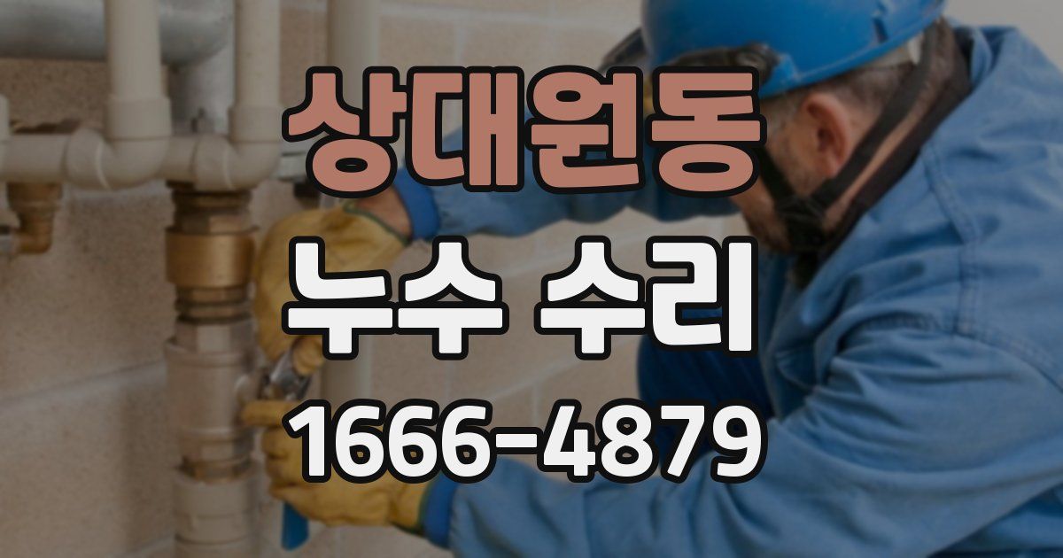 상대원동 누수 수리