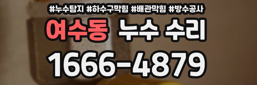 여수동 누수 수리