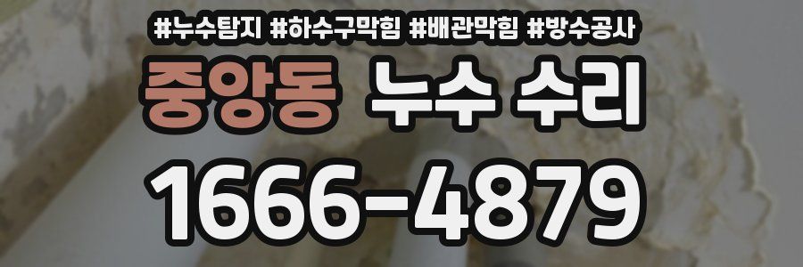 중앙동 누수 수리