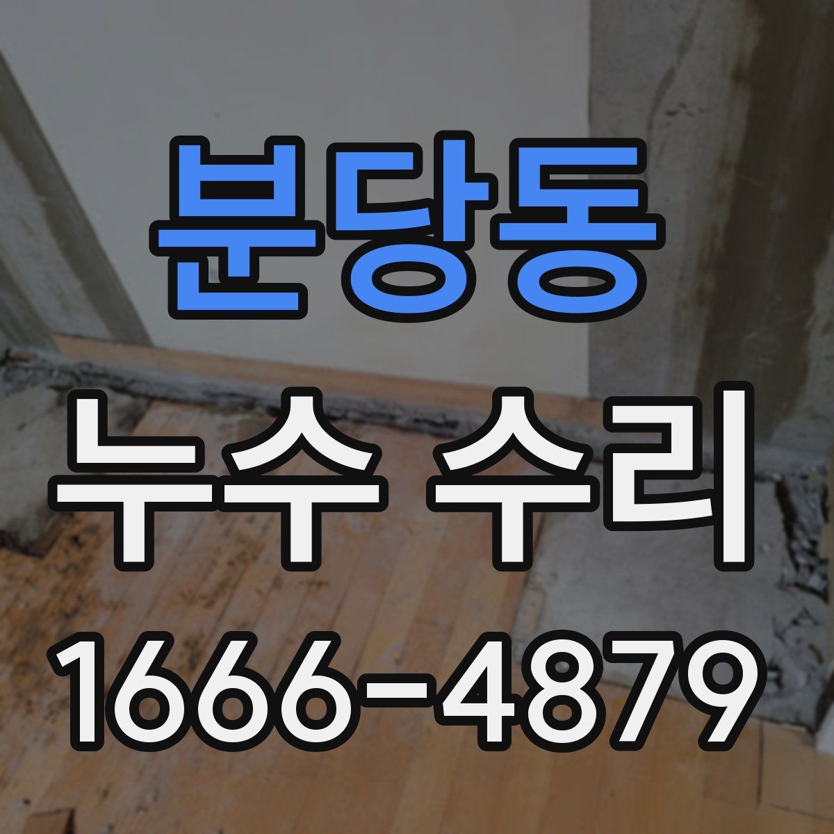 분당동 누수 수리