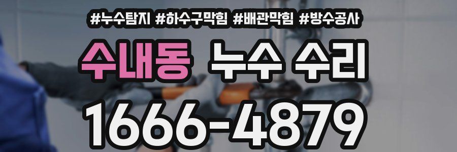 수내동 누수 수리