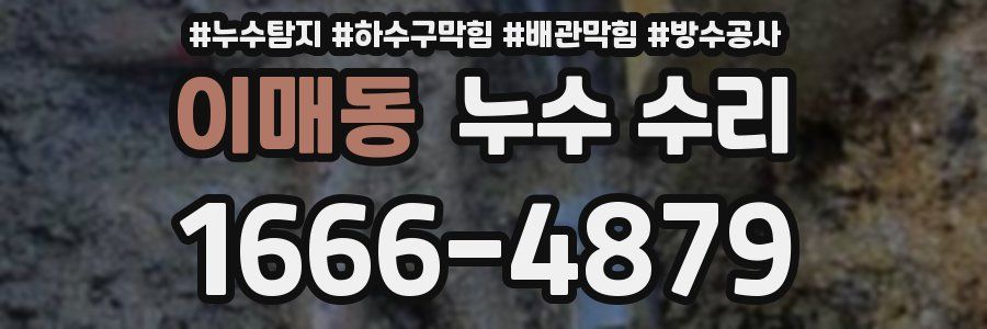 이매동 누수 수리
